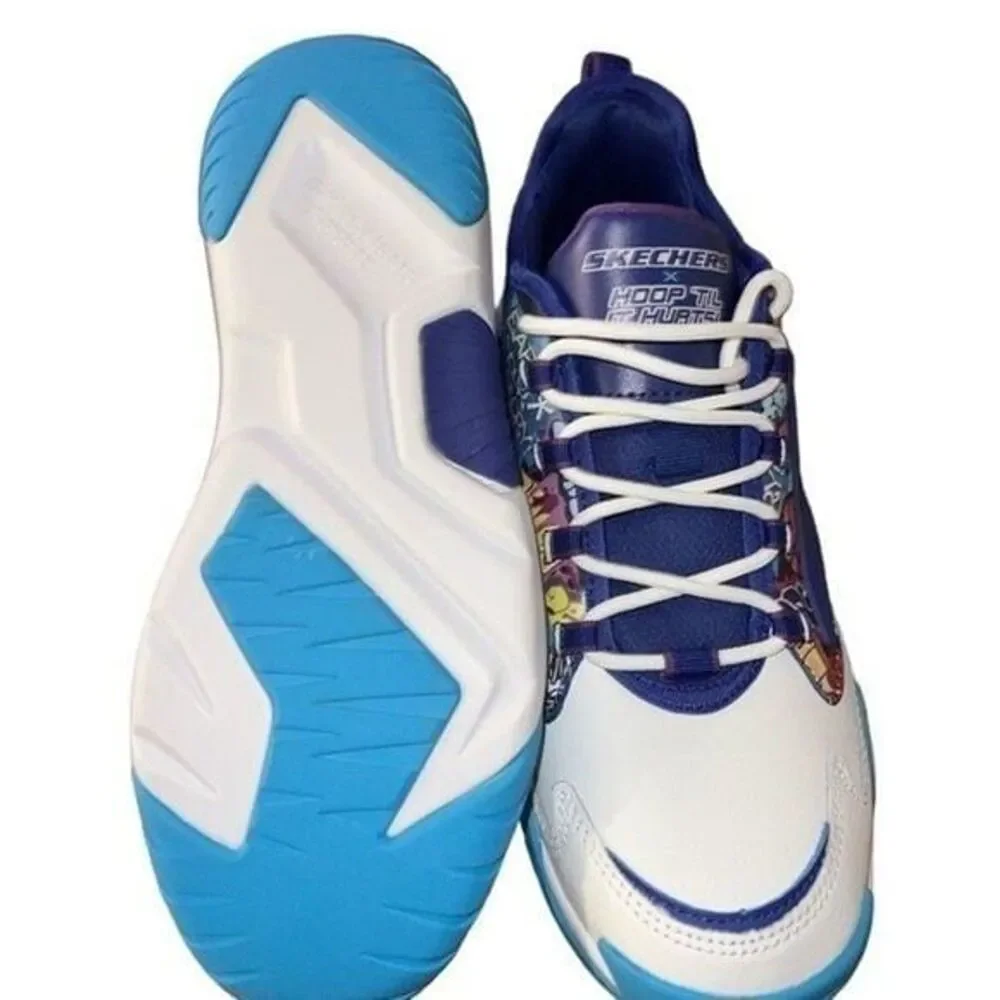 Skechers men x sport hoop, til it hurts basketball shoes graffiti design 6.5